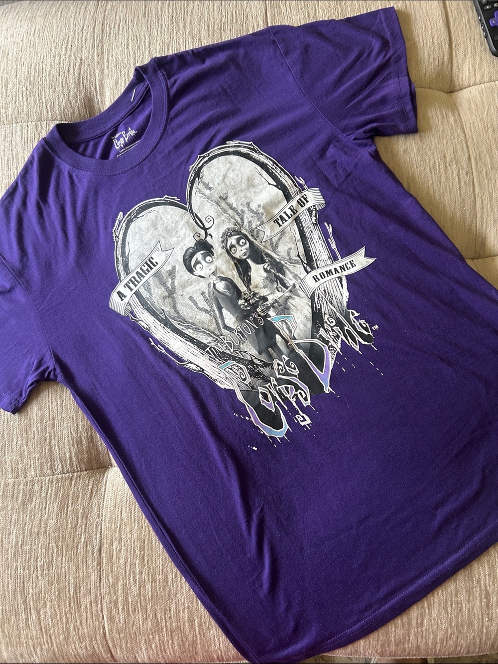 NWOT The Corpse Bride Graphic Tee - Purple